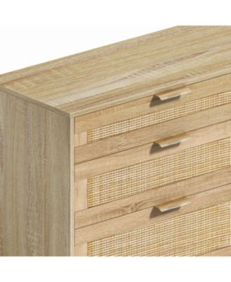 59" Rattan 6-Drawer Dresser