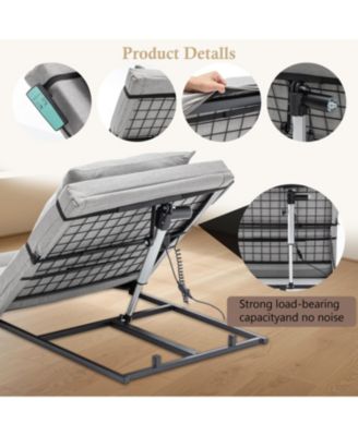 Electric Adjustable Bed Backrest - 300 lbs Capacity Lift Washable Fabric