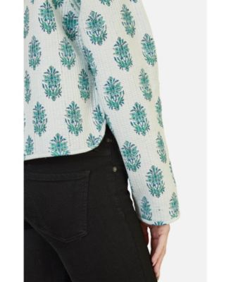 Women's Floral Reversible Cotton Quilted Jacket