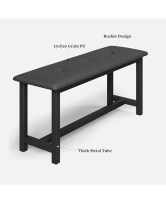 Dining Table Set for 4 with Upholstered Bench, Storage Drawers, Comfortable and Durable, Gray