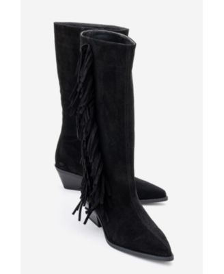 Women Orlo Leather Fringed Western Boot