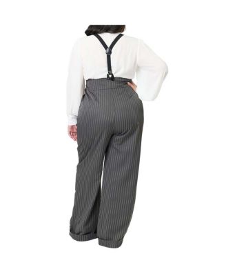 Women's Plus Size Thelma High Waist Suspender Pants