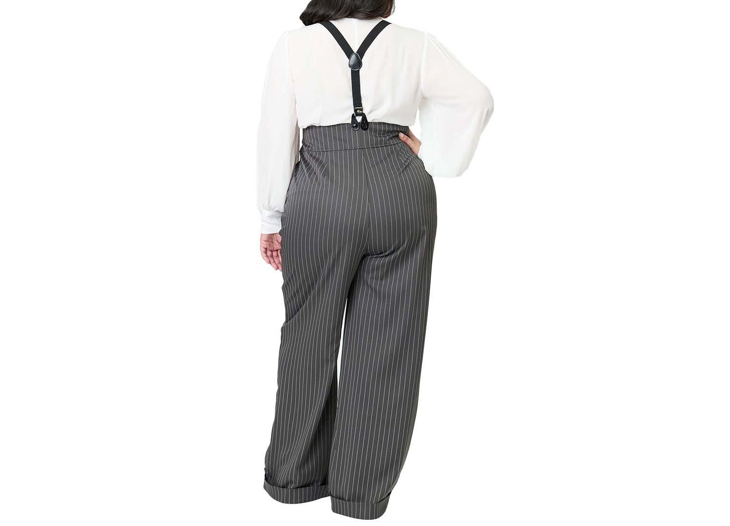 Women's Plus Size Thelma High Waist Suspender Pants