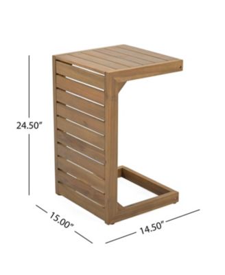  C-shape end table Brown