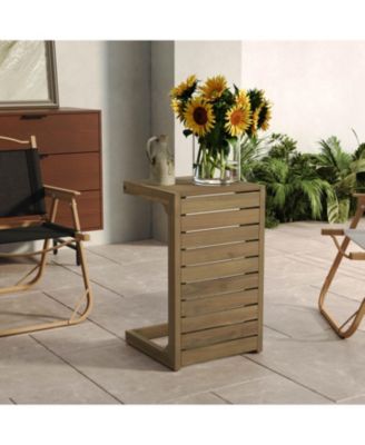  C-shape end table Brown