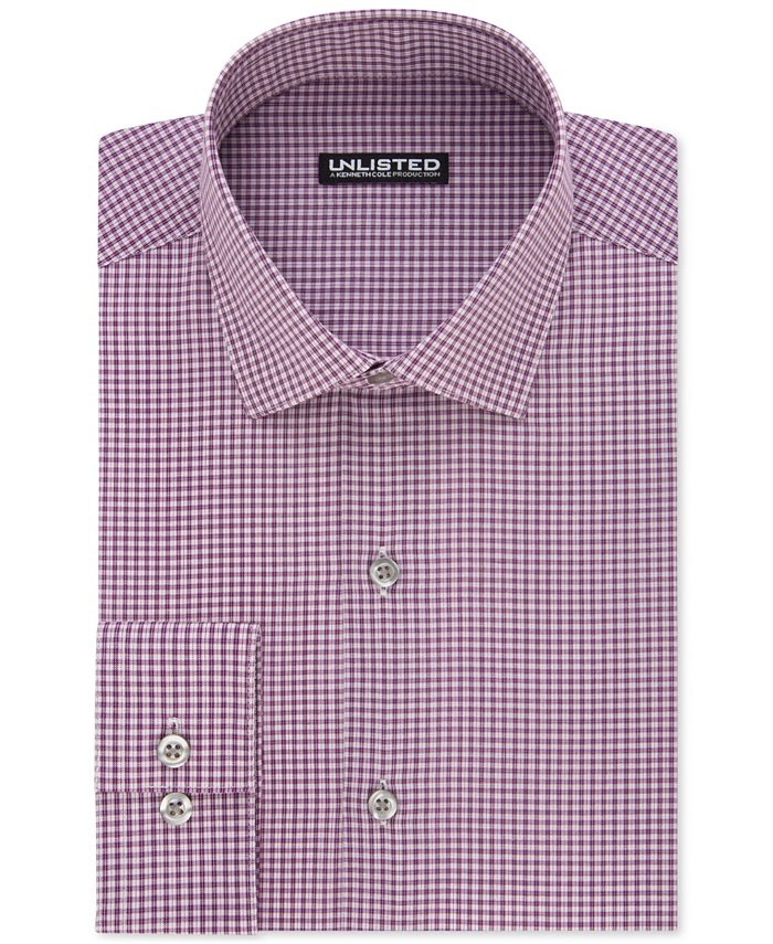 Unlisted Men's Slim-Fit Checked Dress Shirt - Macy's