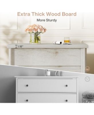 Large Farmhouse Night Stand with Storage for Bedroom