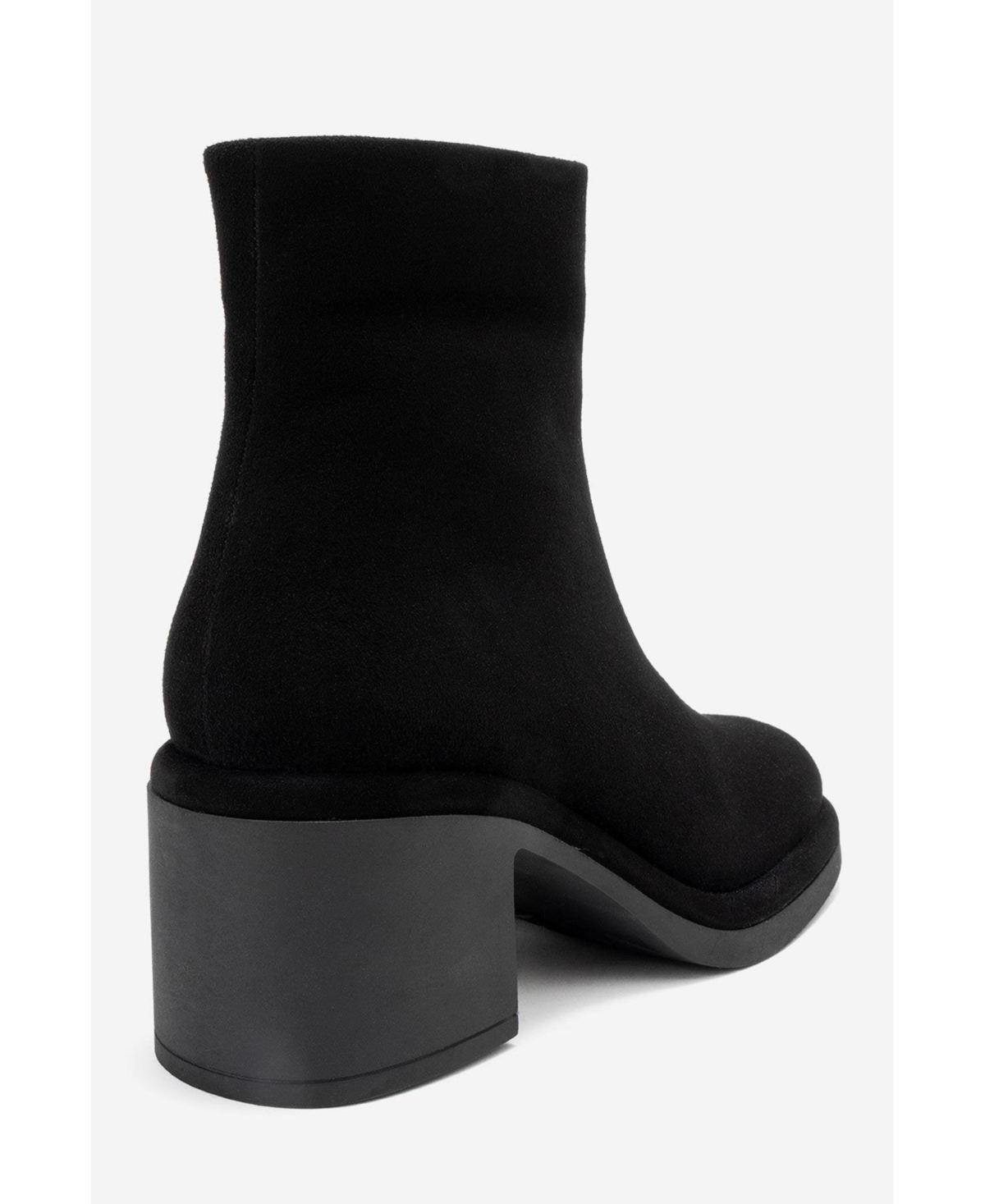 Forever & Always Women's Shoes Junae Leather Block Heel Boot (Women)