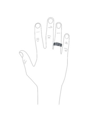 Plain Simple Beveled Edge Black Titanium Band Ring 8MM Comfort Fit