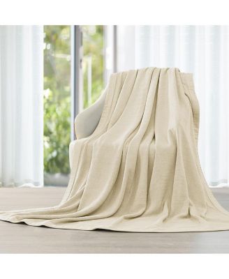 Home 100% Cotton 2-Ply Sheet Blanket/Throw, Full/Queen