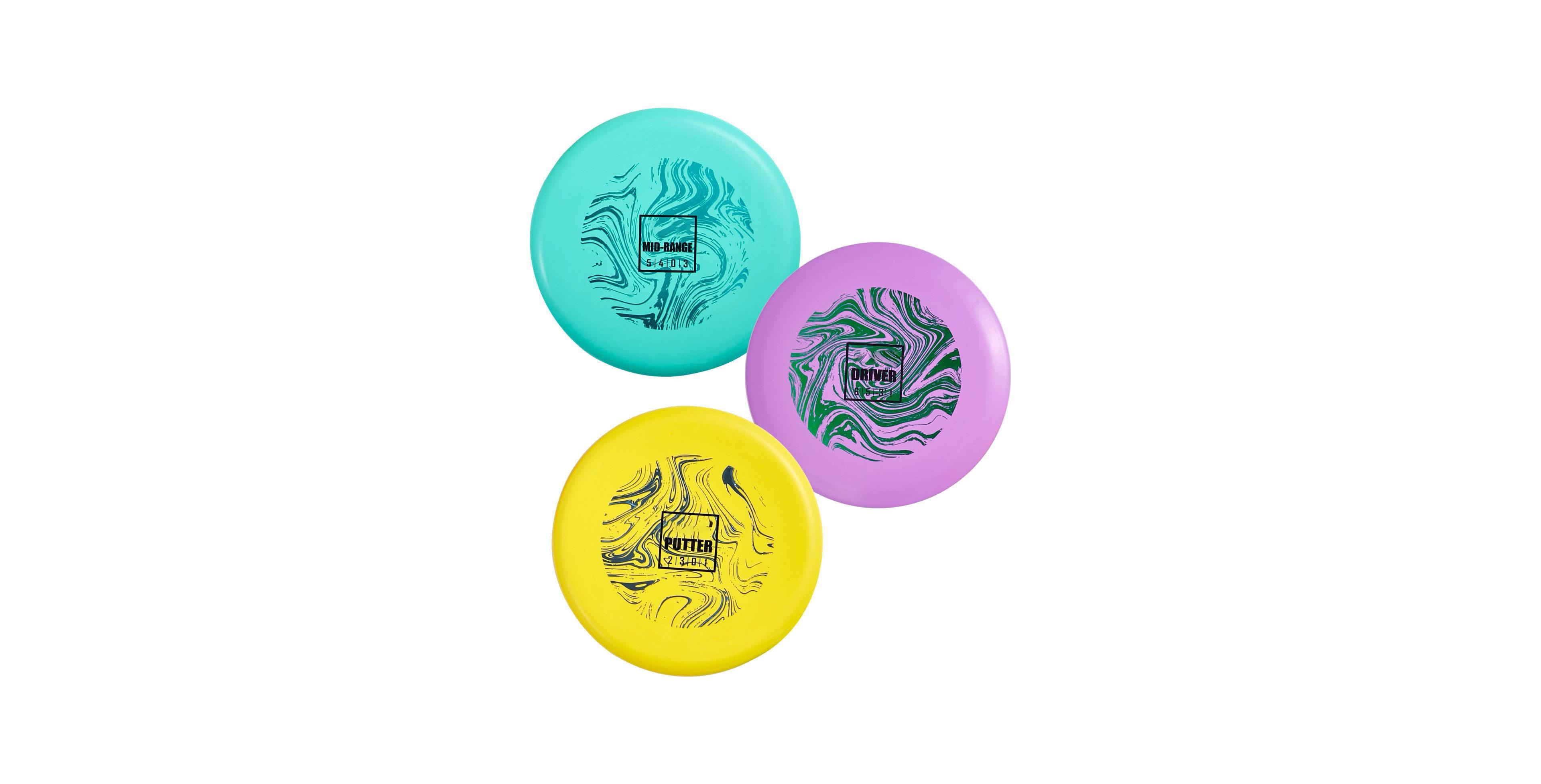 Sugift Disc Golf Set 3-Pack Starter Discs with Putter Mid-Range Driver Pdga Approved