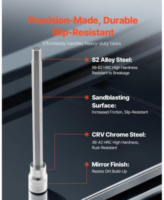 SUGFIT 18-Piece Extra Long Allen Hex Bit Set for Hard-to-Reach Applications