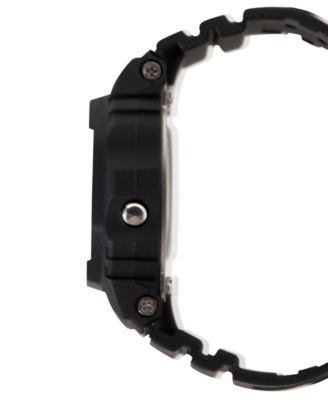 Men's Japanese Quartz Black Resin Watch, 20mm