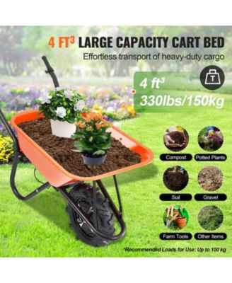 SUGFIT 500W Electric Wheelbarrow with Power Drive & Large Hopper