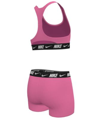 Girls' 7-16 Racerback Swim Bikini Top and Shorts, 2-Piece Set