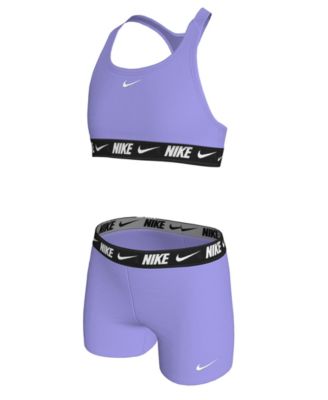 Girls' 7-16 Racerback Swim Bikini Top and Shorts, 2-Piece Set