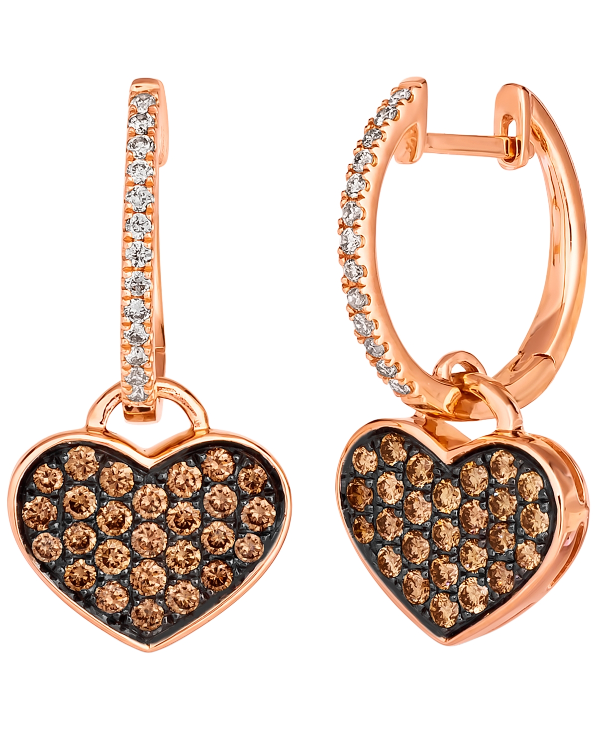Le Vian Chocolate Diamond (0.52 ct. t.w.) & Nude Diamond (0.26 ct. t.w.) Stud Earrings in 14k Strawberry Gold
