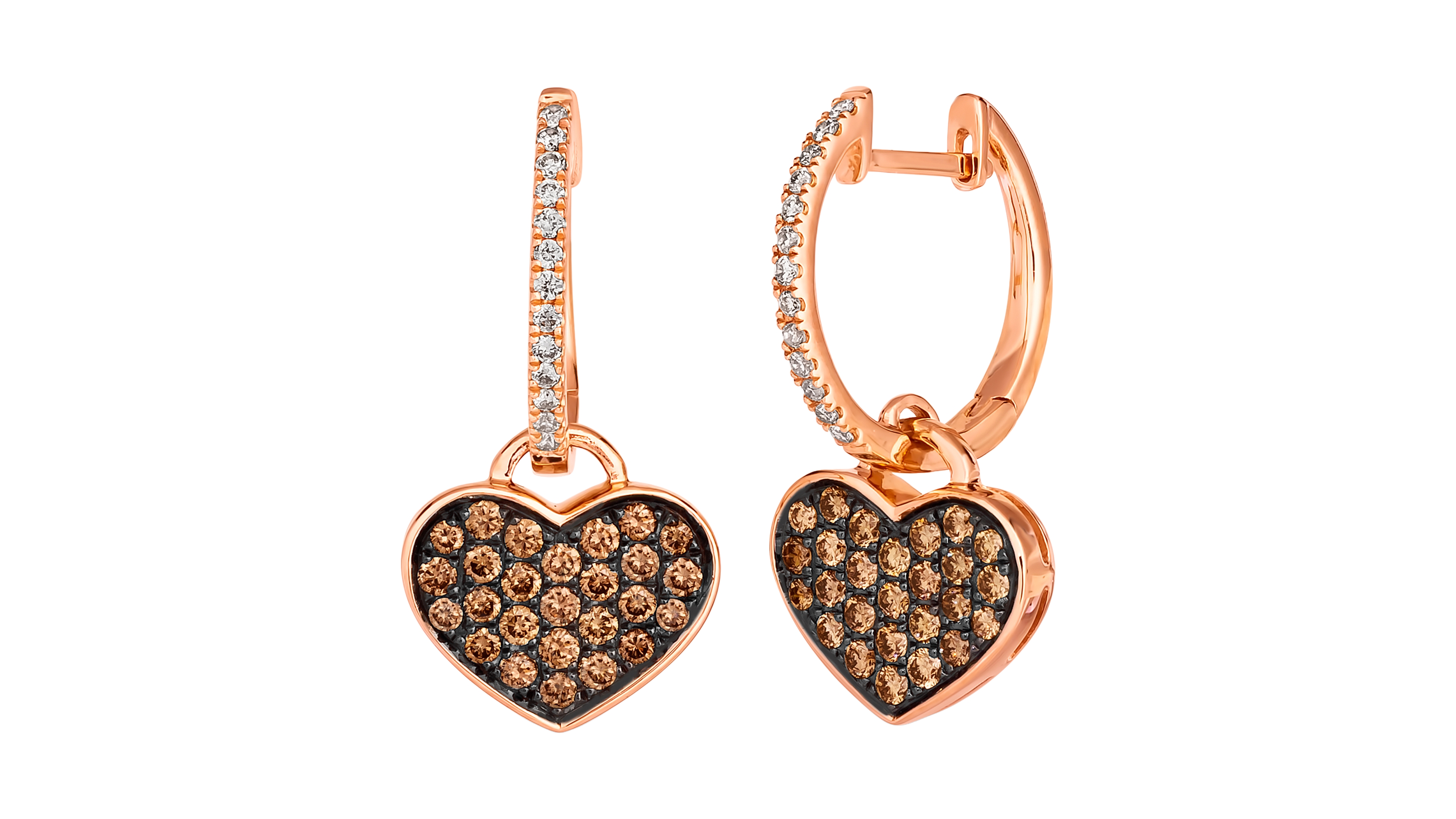 Le Vian Chocolate Diamond (0.52 ct. t.w.) & Nude Diamond (0.26 ct. t.w.) Stud Earrings in 14k Strawberry Gold