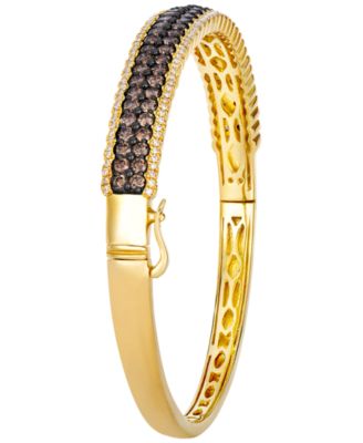Chocolate Diamond (3.00 ct. t.w.) & Nude Diamond (0.69 ct. t.w.) Bangle in 14k Honey Gold