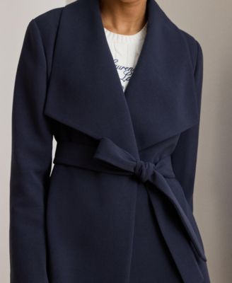 Women's Belted Wing Collar Trench Coat