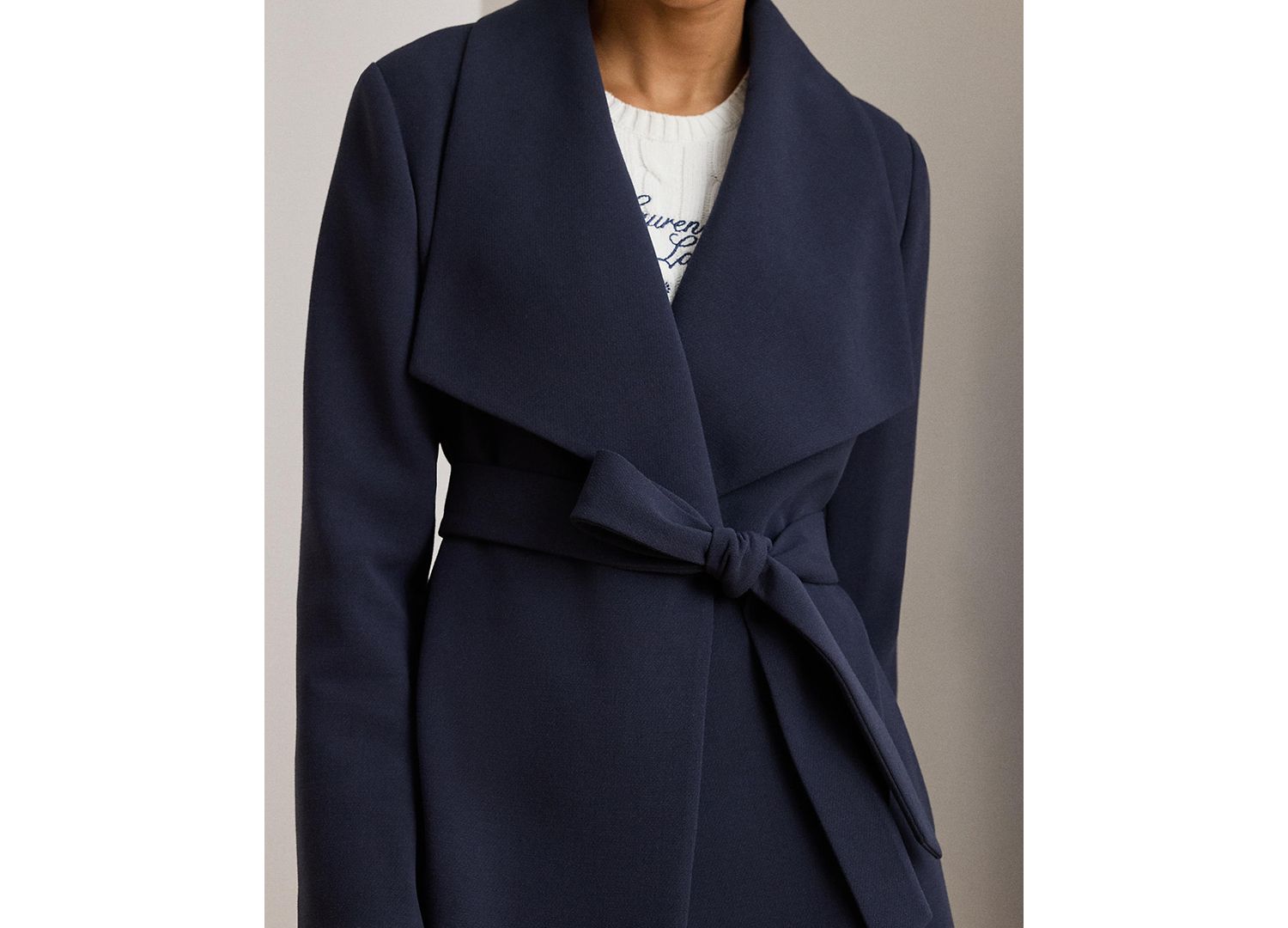 Women's Belted Wing Collar Trench Coat
