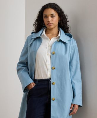 Plus Size Hooded Raincoat