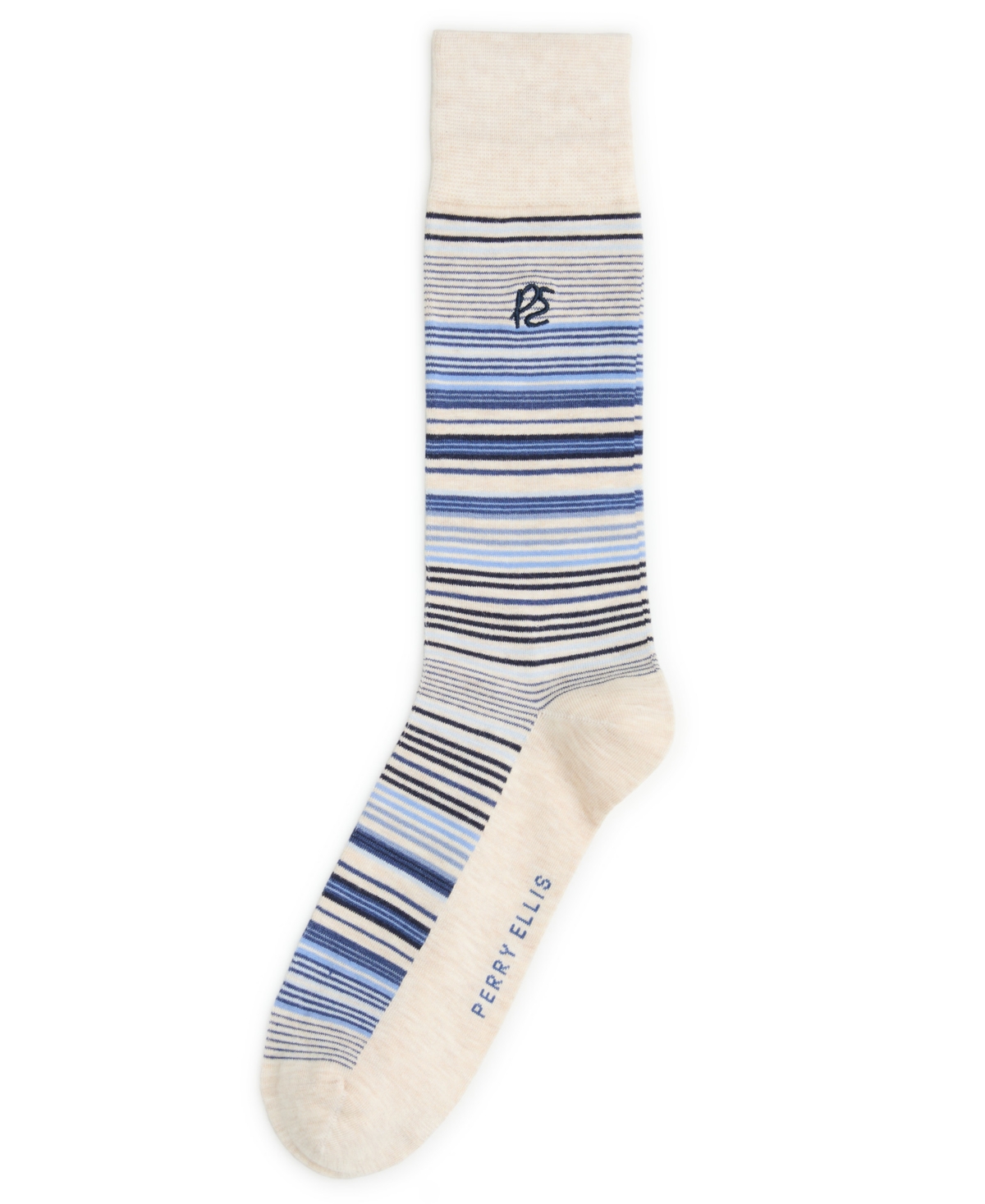 Perry Ellis Portfolio Men's Striped Crew Socks