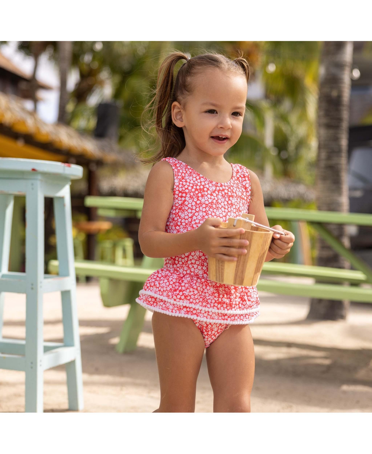 Snapper Rock Baby Girls Ditsy Bloom Skirt Swimsuit