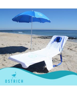Chaise Lounge, Facedown Beach Camping Pool Tanning Chair, Ocean Blue