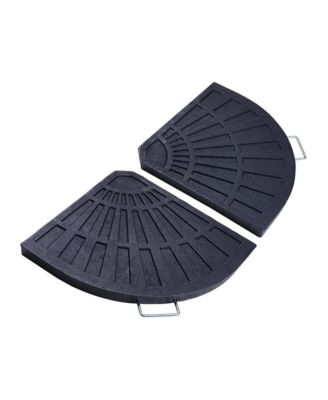 2pcs 26.5 lbs Fan Shaped Base Stand Holder Weight For Outdoor Patio Umbrella