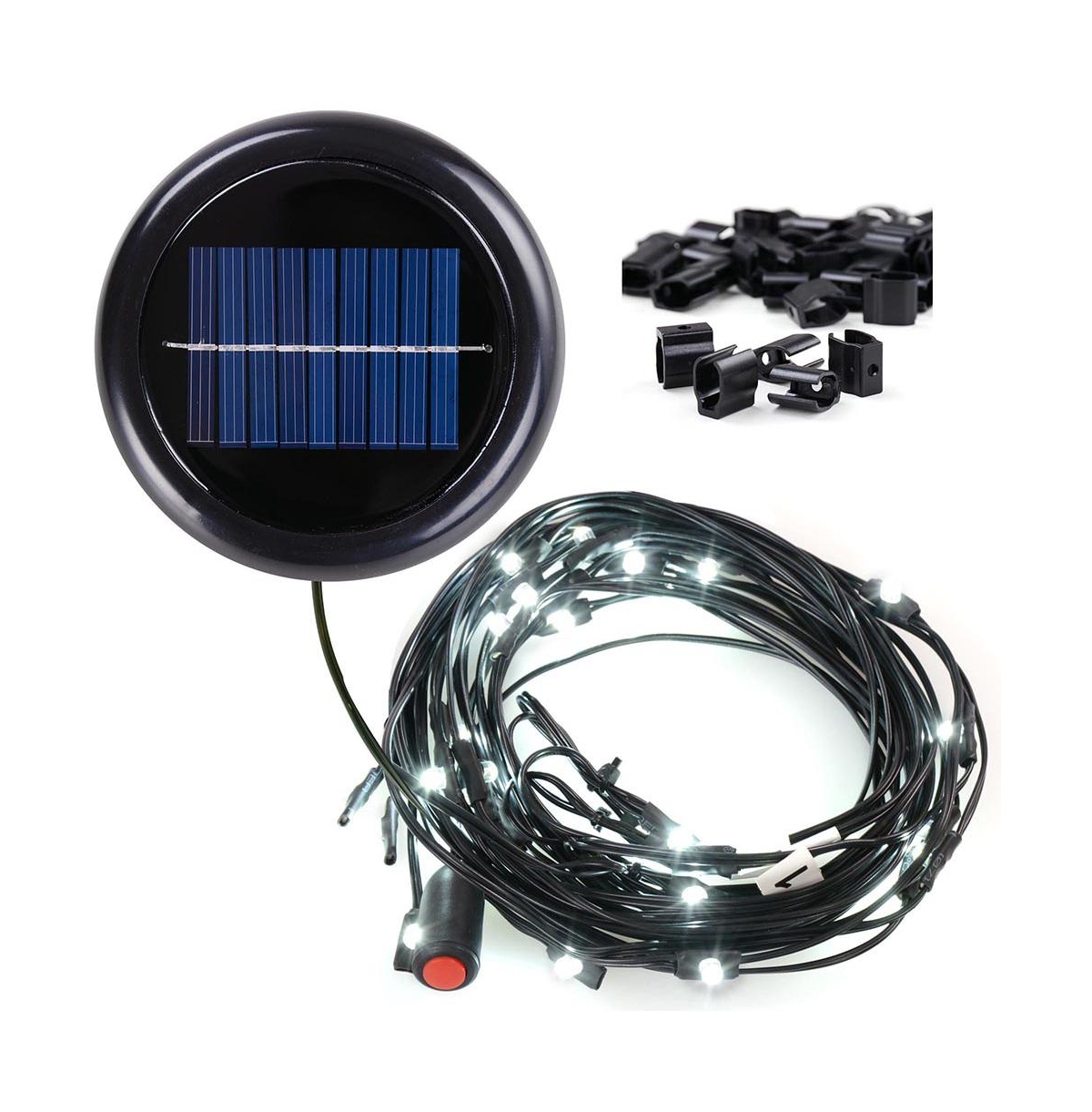 Yescom 40 Led Solar String Light Cool White for 9ft 8-Rib Outdoor Patio Offset Aluminum Umbrella