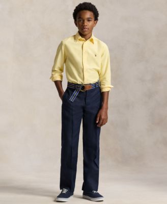 8-20 Boys' Embroidered Pony Logo Cotton Oxford Shirt