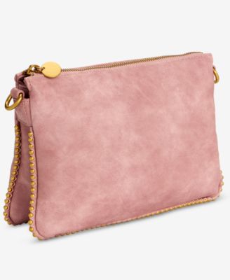 Stud Nubuck Double Compartment Crossbody