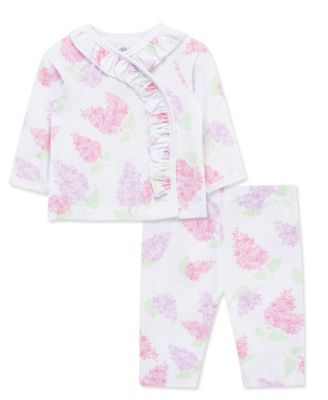 Baby Girls' Printed Top and Pants, 2-Piece Set