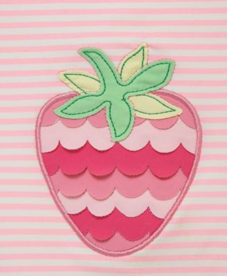 Baby Girls' Strawberry Long-Sleeve Rash Guard and Swim Bottoms, 2-Piece Set