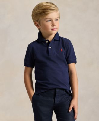 Boys' 2T-7 Cotton Mesh Polo Shirt