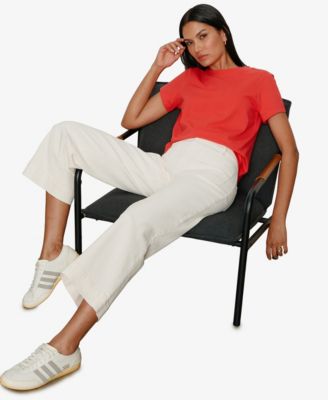 Women's The Marine Mid Rise Cropped Wide-Leg Jeans 