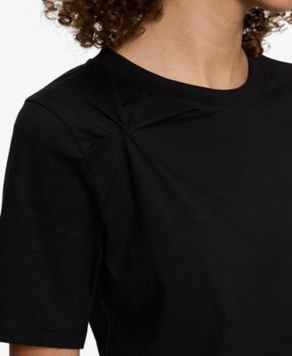 Women's Soft Twist Detail Crew Neck T-Shirt