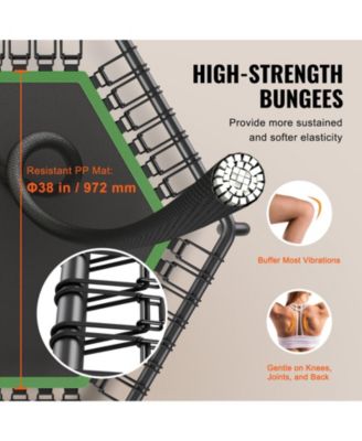 54.5" Mini Fitness Trampoline Indoor Rebounder with Handle