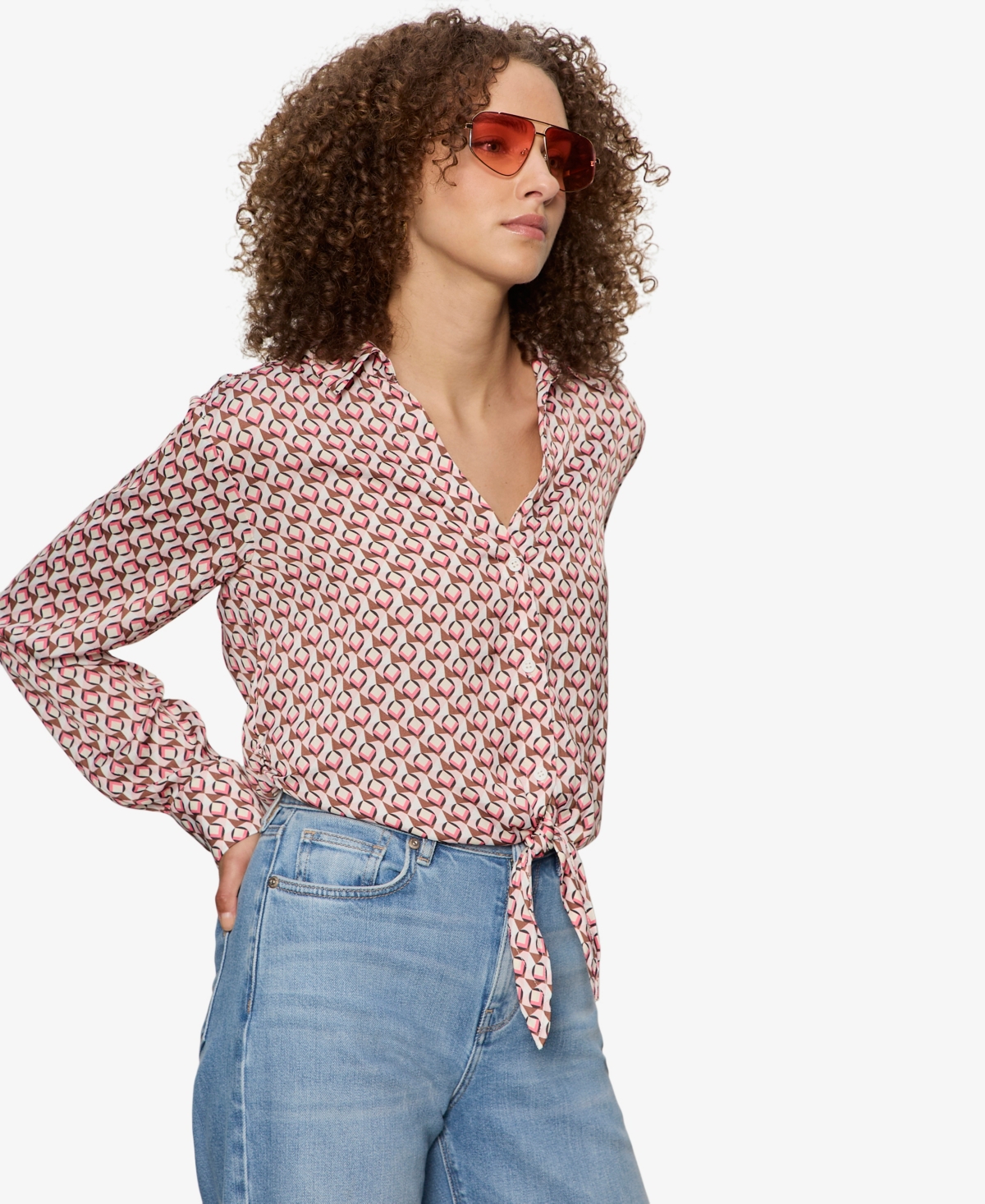 Sanctuary Women's Lover Printed Tie Shirt