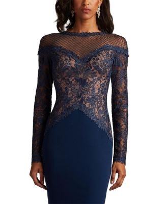 Women's Lisette Embroidered Illusion Dress