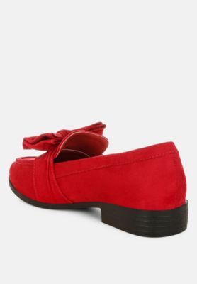 Womens Havisham Bow Accent Heeled Loafers