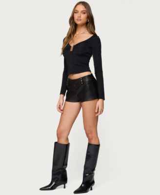 Women's Soria Ruched Cut Out Top