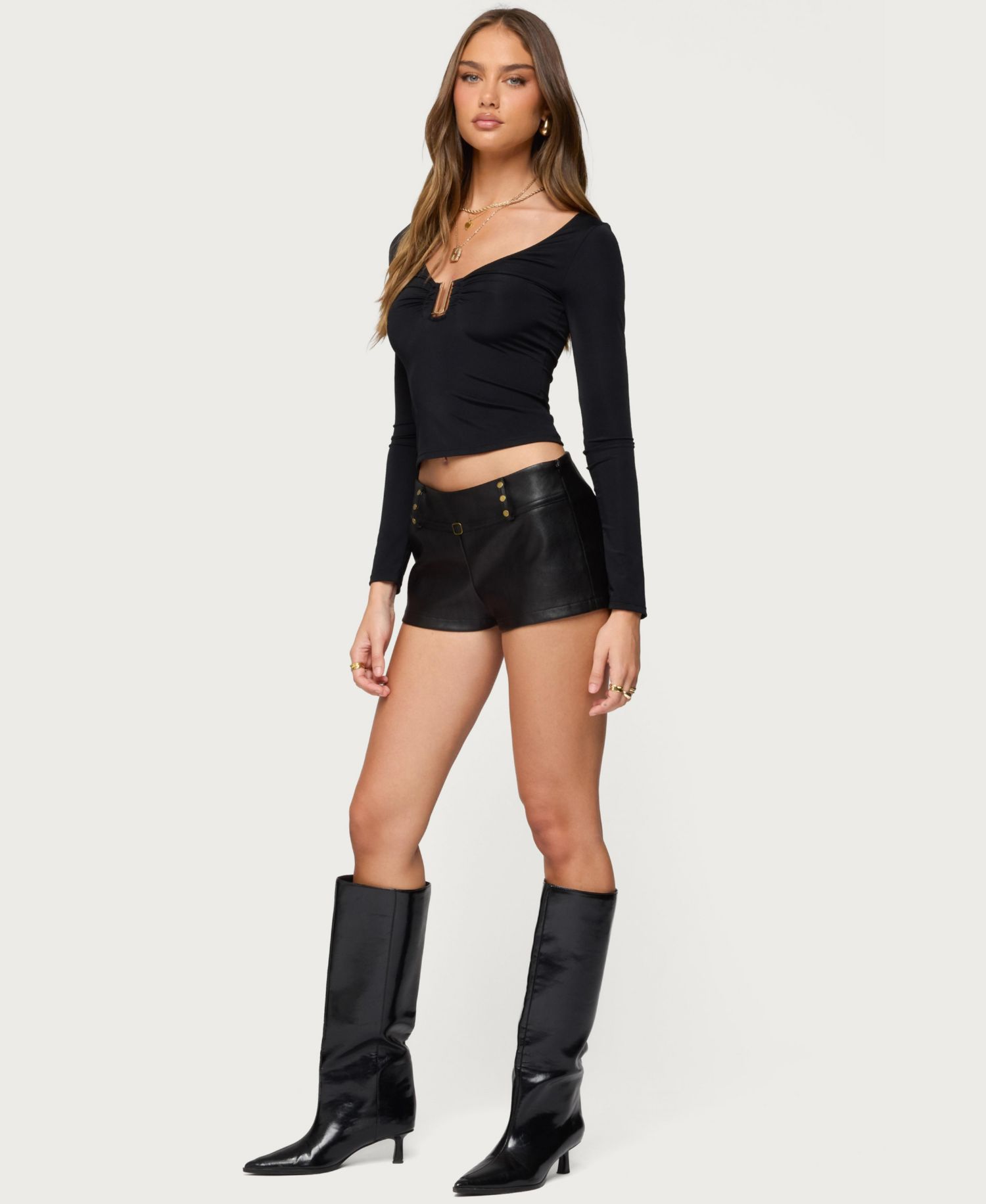 Women's Soria Ruched Cut Out Top