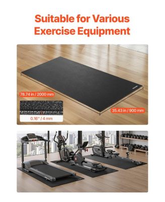 Treadmill Mat 35.5"x78.7" Heavy Duty PVC Exercise Equipment Floor Protector