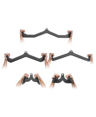 SUGFIT LAT Pulldown Bar Set 5-Piece Cable Row T-Bar V-Bar Attachments Rubber Grip