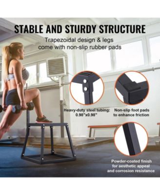 Plyo Jump Box Set 12/18/24" Agility Training Box Black