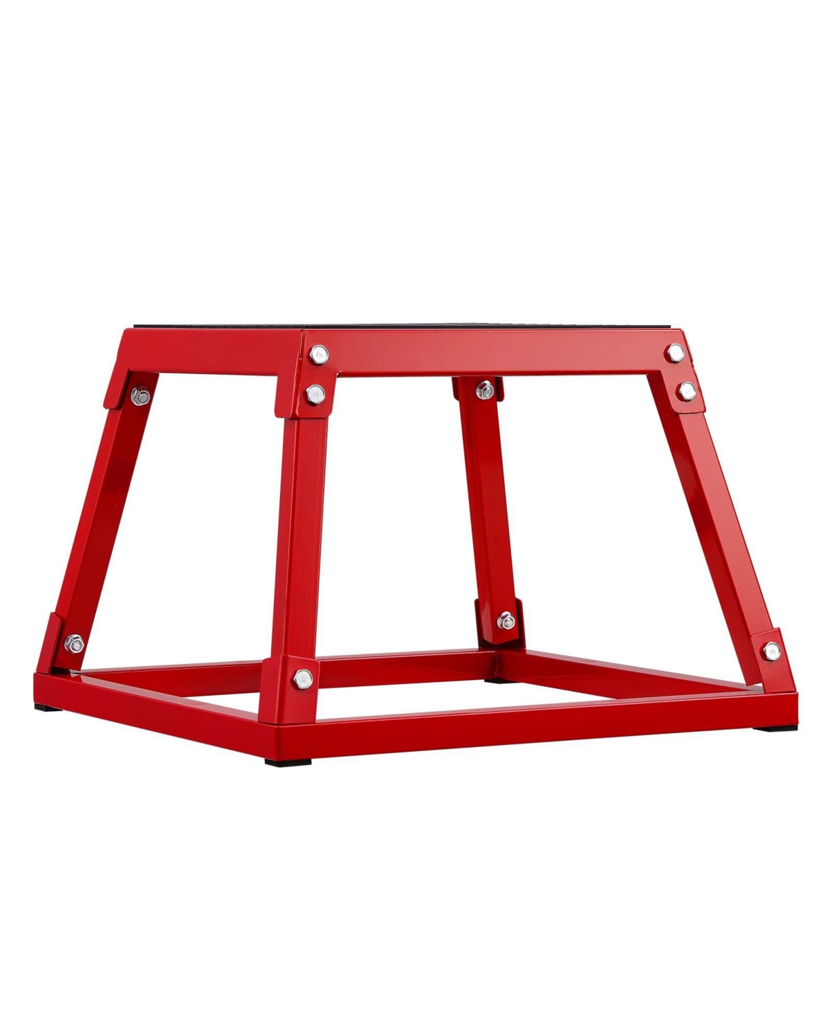 Sugift 12" Steel Plyo Jump Box Agility Training Platform Red