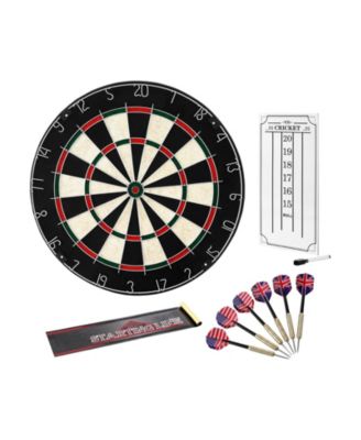 Dartboard Set with 6 Darts and Score Kit 17.7" Self-Healing Sisal Board