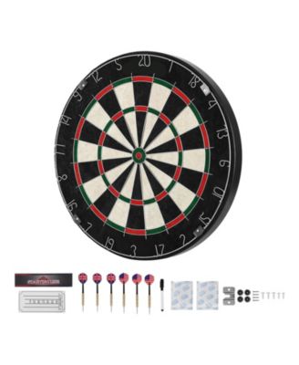Dartboard Set with 6 Darts and Score Kit 17.7" Self-Healing Sisal Board